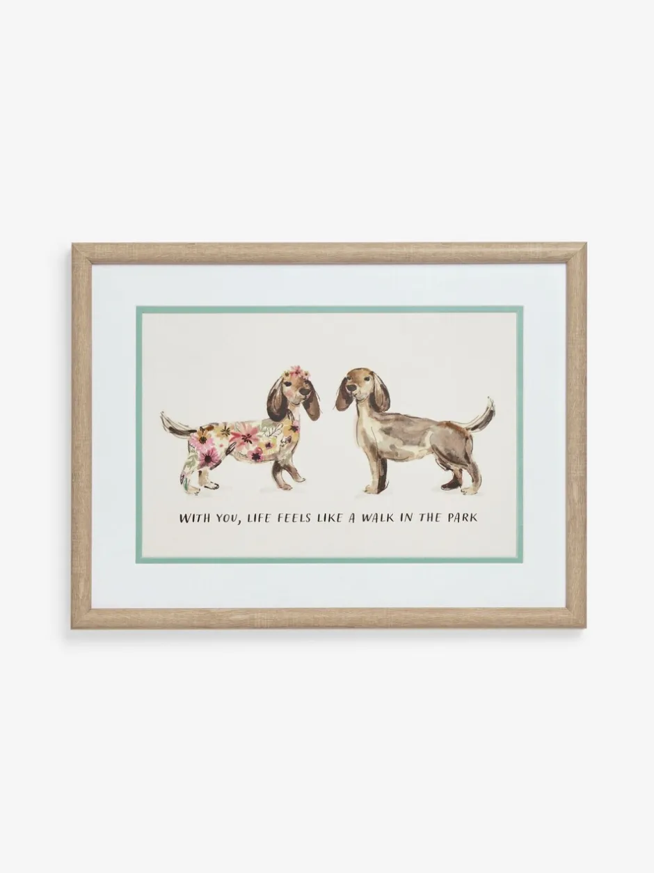 Canvassen En Kunst Voor Aan De Wand|Next Pattern Dachshund Framed Wall Art