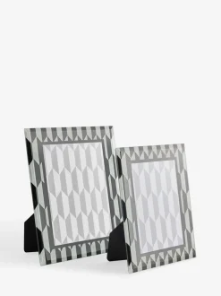Fotolijsten|Next Patterned Glass Photo Frame Zwart-wit met geometrische print