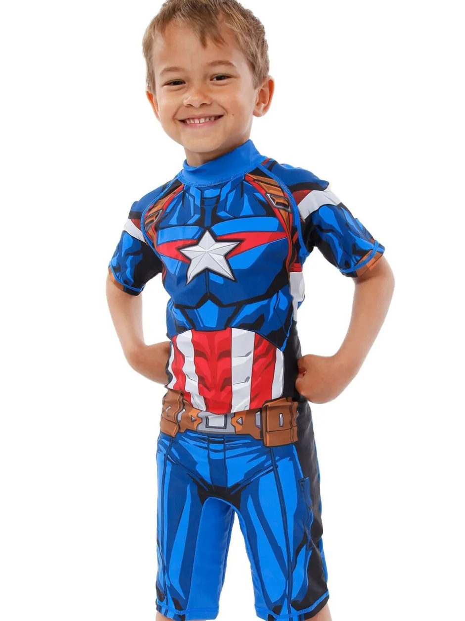 Badkleding|Badkleding|Character Personage Marvel Avengers Captain America eendelig badpak
