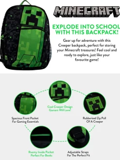 Tassen*Character Personage Minecraft rugzak met Creeper