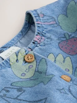 Jurken|Jurken|Next - Short Sleeve Dress (3mths-8yrs) Pet Print Denim