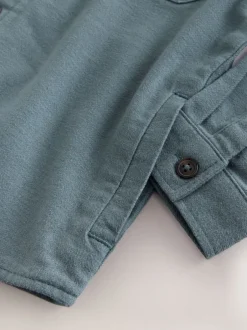 Jassen En Jacks|Shirts|Next - Geborsteld overshirt (3-16jr) Petroliumblauw