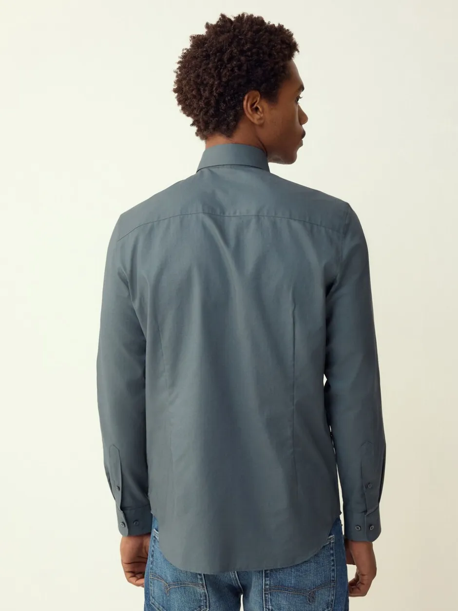 Formele Overhemden|Shirts*Next Petroliumblauw - Normale Pasvorm - Gemakkelijk te strijken Oxford overhemd met doorlopende knopen
