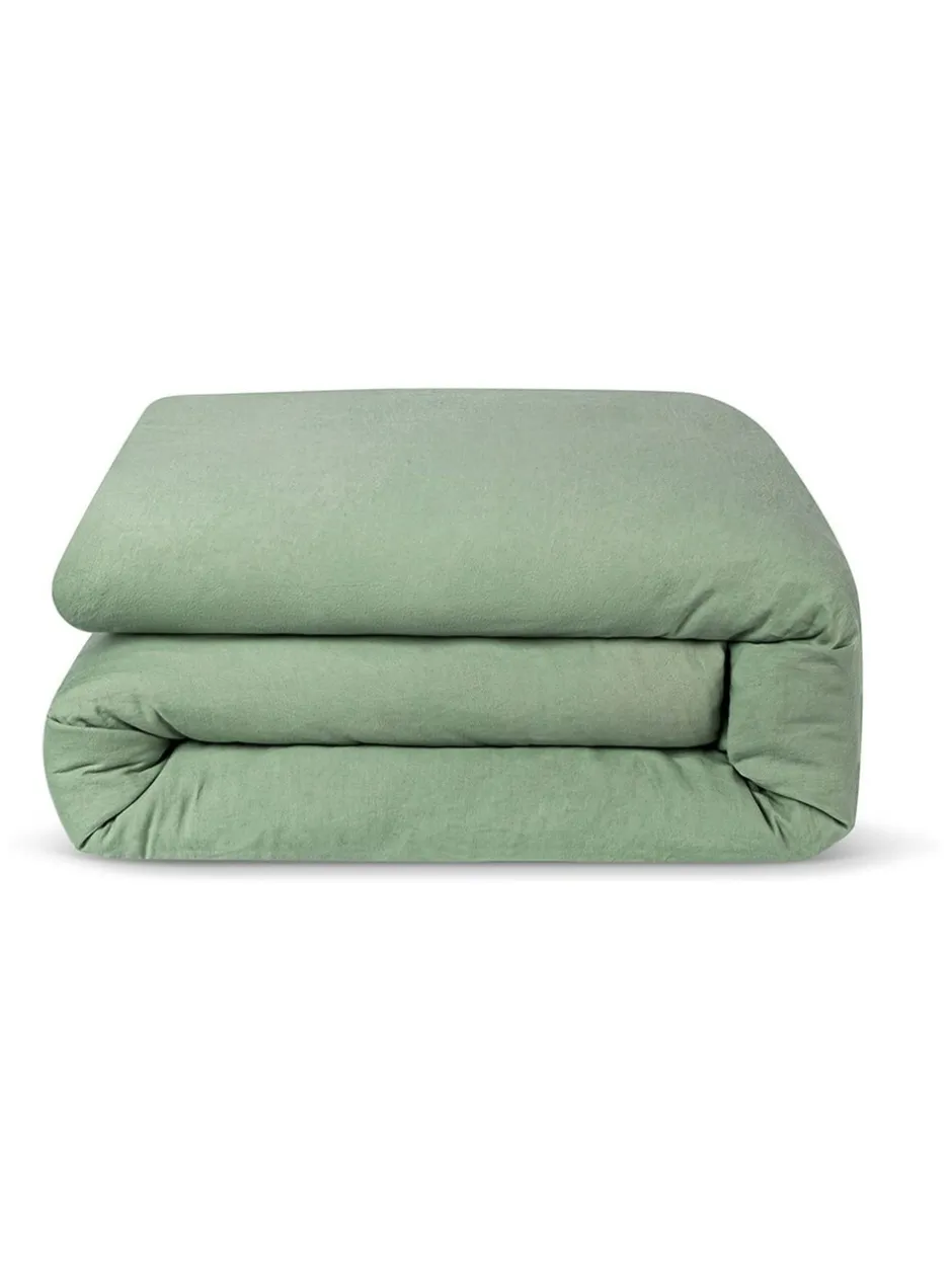 Piglet In Bed|Piglet in Bed 100% Linen Duvet Cover Grijs-groen