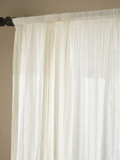 Gordijnen|Gordijnen|Pineapple Elephant doorzichtige Zofia voile met broderie Natuurlijk