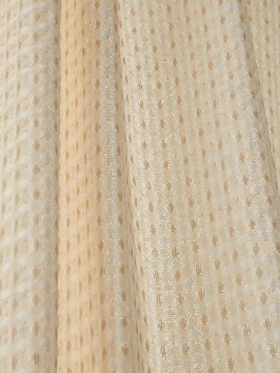 Gordijnen|Gordijnen*Pineapple Elephant Muscat Waffle Slot Top Voile Curtains Panel Natuurlijk