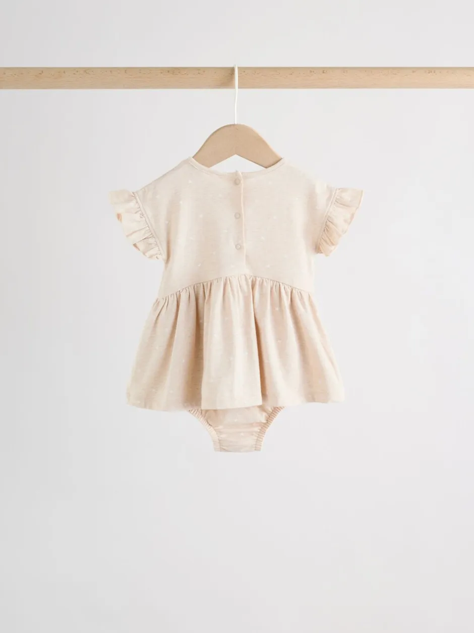 Rompertjes En Tuinbroeken*Next Pink Bear Embroidered - Verpakking van 3 jersey babyrompertjes