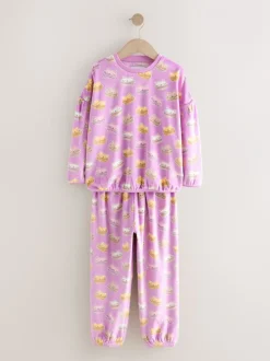 Nachtkleding En Pyjama's|Pyjama's*Next Pink Cataroon - Behaaglijke fleece pyjama (3-16 jr)