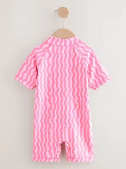 Badkleding|Badkleding*Next Pink Cherry Wave - Zonbeschermend badpak (3 mnd-10 jr)