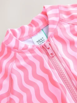 Badkleding|Badkleding*Next Pink Cherry Wave - Zonbeschermend badpak (3 mnd-10 jr)