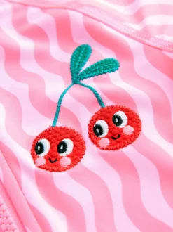 Badkleding|Badkleding*Next Pink Cherry Wave - Zonbeschermend badpak (3 mnd-10 jr)