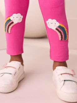 Broeken En Leggings*Next Pink Cloud Rainbow - Knee Embellsihed Leggings (3mths-7yrs)