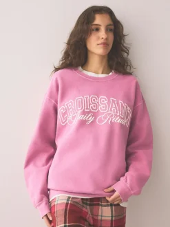 Hoody's En Sweatshirts|Next - Sweatshirt Pink Croissant