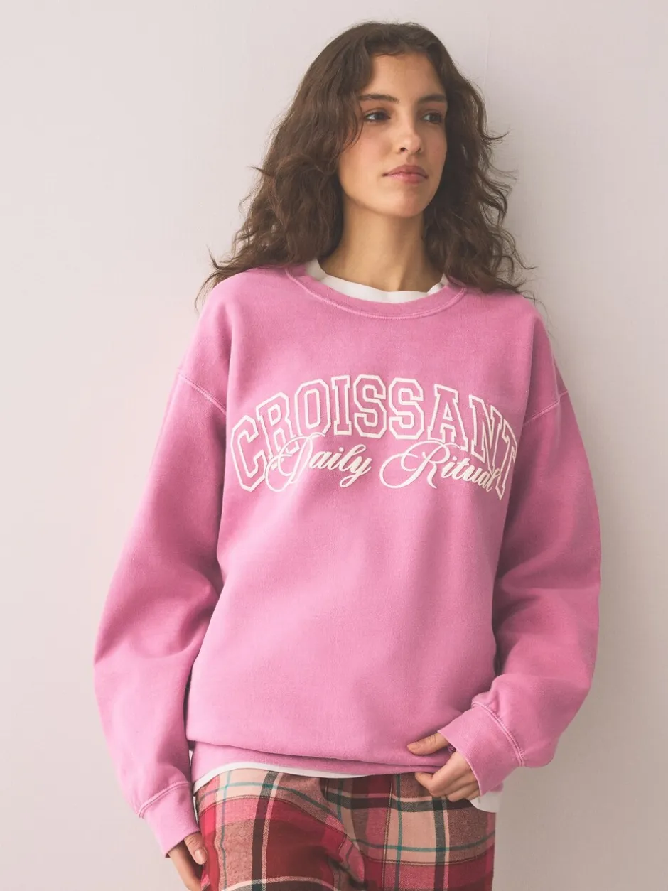 Hoody's En Sweatshirts|Next - Sweatshirt Pink Croissant