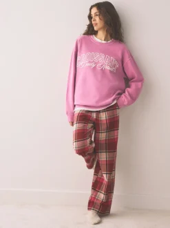 Hoody's En Sweatshirts|Next - Sweatshirt Pink Croissant