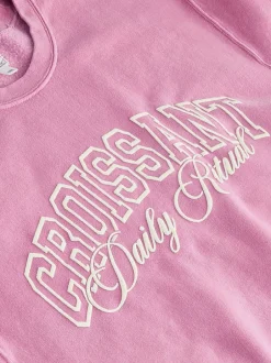 Hoody's En Sweatshirts|Next - Sweatshirt Pink Croissant