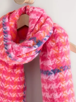 Mutsen, Handschoenen En Sjaals|Next - Halfzware sjaal Pink Dogstooth