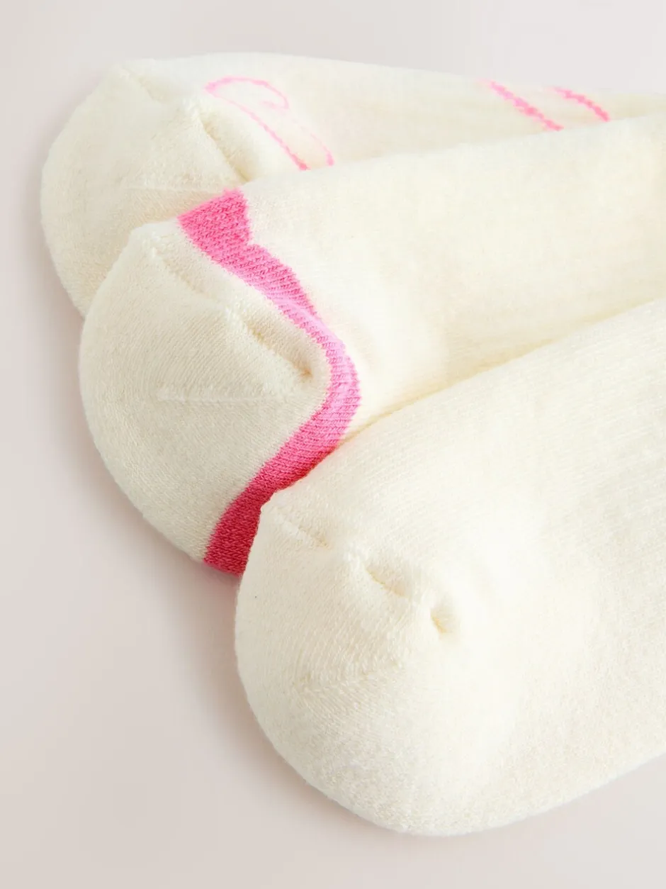 Sokken En Panty's|Sportkleding|Next Pink Matcha - Set van 3 paar enkellange sportsokken met verzachte zool
