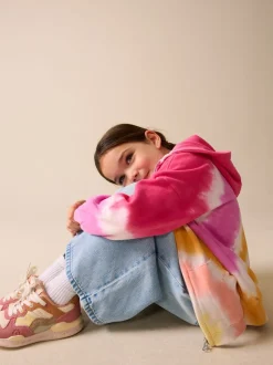 Sweaters En Hoody´S*Next Pink Multi Tie Dye - Hoodie met doorlopende rits (3-16 jr)