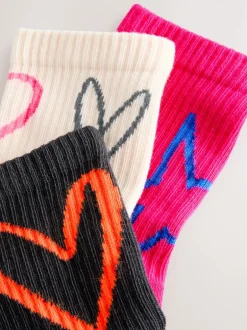 Sokken En Panty's|Sokken En Panty's|Next Pink Oatmeal and Charcoal Grey - 3 paar katoenrijke enkelsokken met verzachte zool