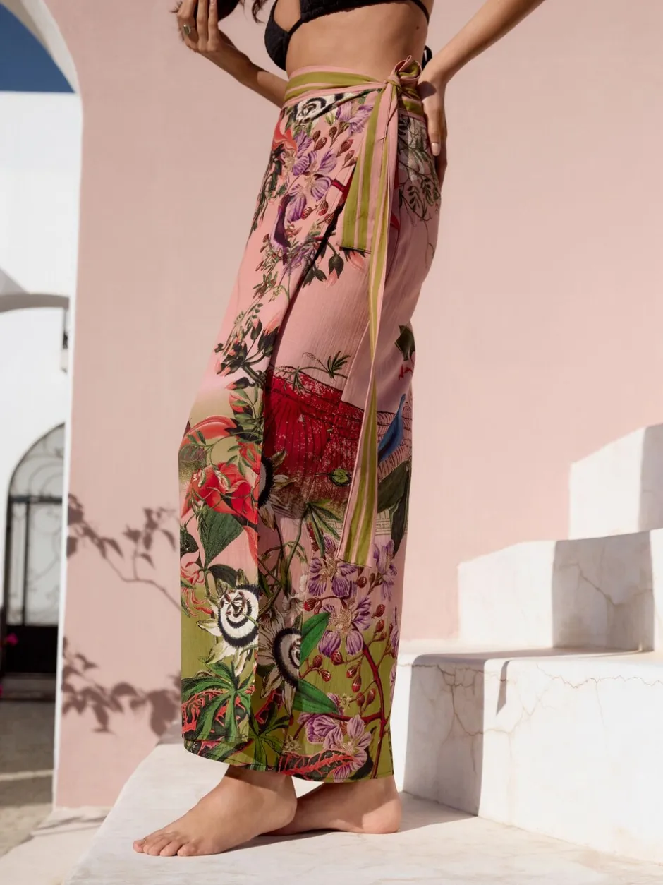 Mutsen, Handschoenen En Sjaals|Badkleding|Next Pink Scenic Floral - Kew Collection Maxi Sarong