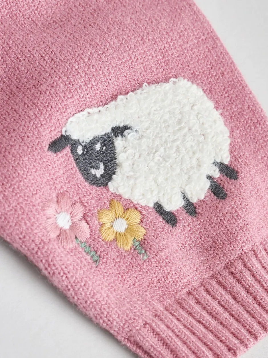 Sets En Outfits|Gebreide Kleding*Next - Gebreide babytrui en leggings set 2 -delig (0mnd -2jr) Pink Sheep Scene