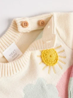 Sets En Outfits|Gebreide Kleding*Next - Gebreide babytrui en leggings set 2 -delig (0mnd -2jr) Pink Sheep Scene