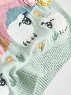 Sets En Outfits|Gebreide Kleding*Next - Gebreide babytrui en leggings set 2 -delig (0mnd -2jr) Pink Sheep Scene