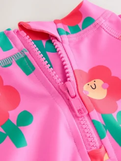 Badkleding|Badkleding*Next - Zonbeschermende zwemset (3 mnd-7 jr) Pink Stampy Floral