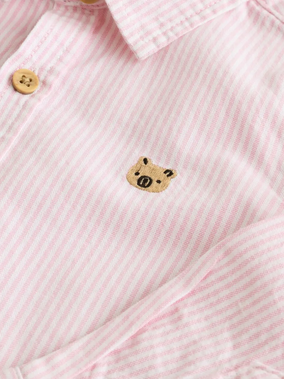 Shirts*Next Pink Stripe Character - Oxford-overhemd met lange mouwen (3 mnd-7 jr)