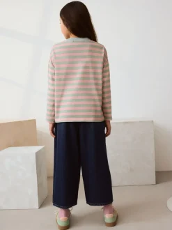 T-Shirts|Next Pink Stripe Lilo & Stitch - Top met print en lange mouwen (3-16jr)