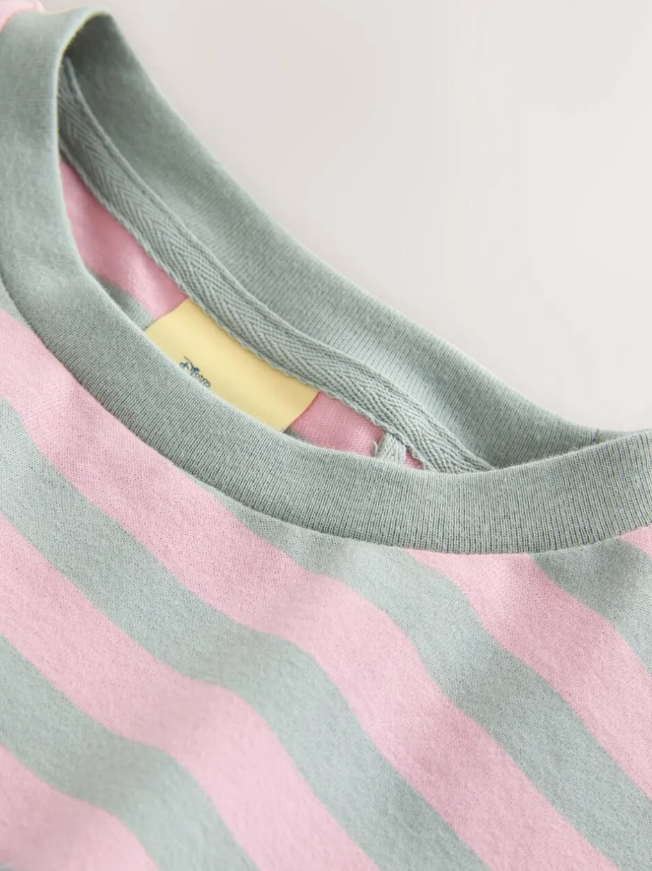 T-Shirts|Next Pink Stripe Lilo & Stitch - Top met print en lange mouwen (3-16jr)