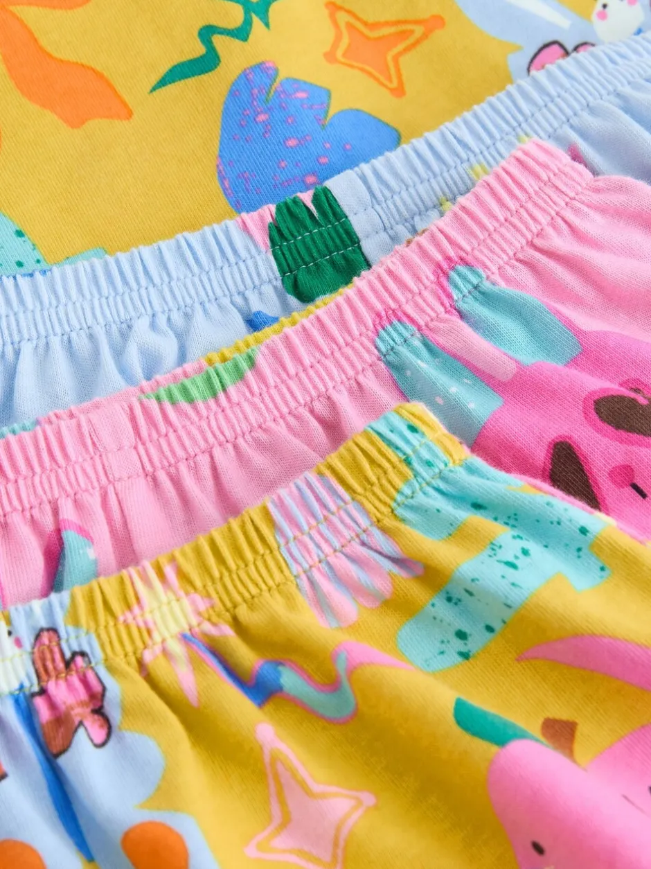 Nachtkleding En Pyjama's|Pyjama's*Next Pink/Blue Cat/Floral Print - Verpakking van 3 korte pyjama's (9mnd -12jr)
