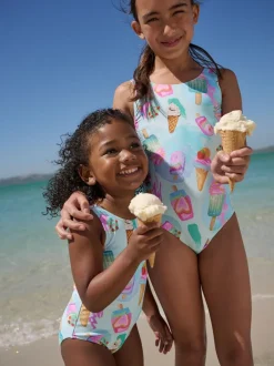 Badkleding|Badkleding*Next - Badpak (3 mnd-10 jr) Pink/Blue Ice Cream