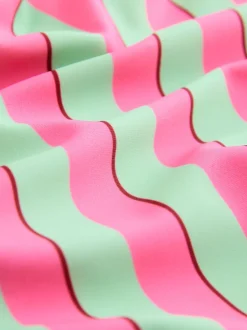 Badkleding|Badkleding|Next - Cath Kidston Frill Swimsuit (3mths-7yrs) Pink/Green Stripe Panda