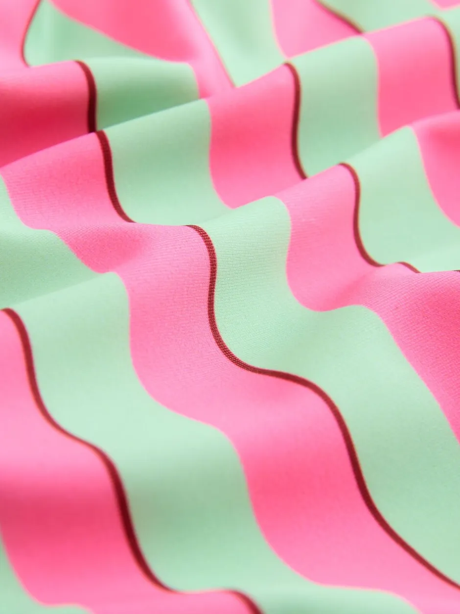 Badkleding|Badkleding|Next - Cath Kidston Frill Swimsuit (3mths-7yrs) Pink/Green Stripe Panda