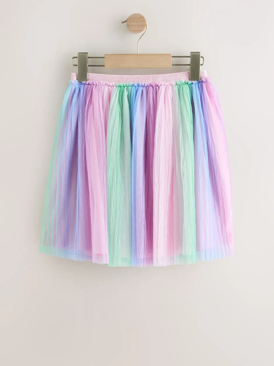 Shorts En Rokken*Next - Pull On Mesh Skirt (3-16yrs) Pink/Rainbow