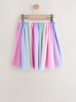 Shorts En Rokken*Next - Pull On Mesh Skirt (3-16yrs) Pink/Rainbow