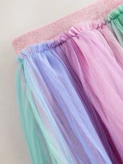 Shorts En Rokken*Next - Pull On Mesh Skirt (3-16yrs) Pink/Rainbow