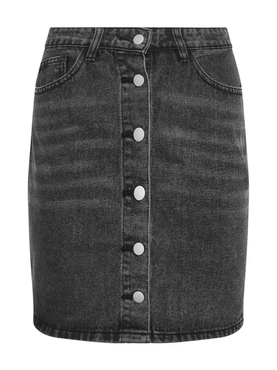 Rokken*PixieGirl Petite - Minirok met knopen van 100% katoen