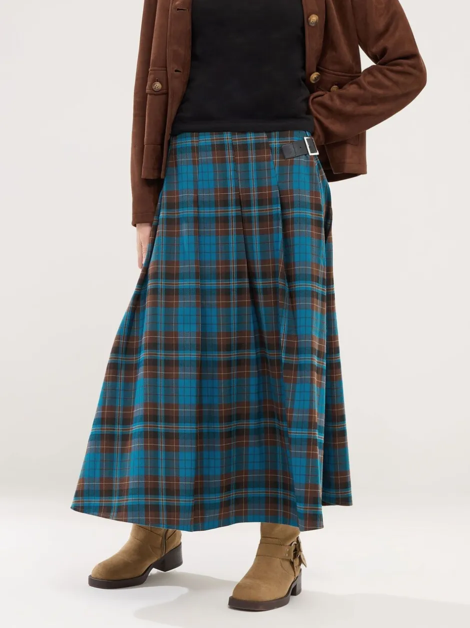 Rokken*PixieGirl Petite geruite Midi rok met gesp