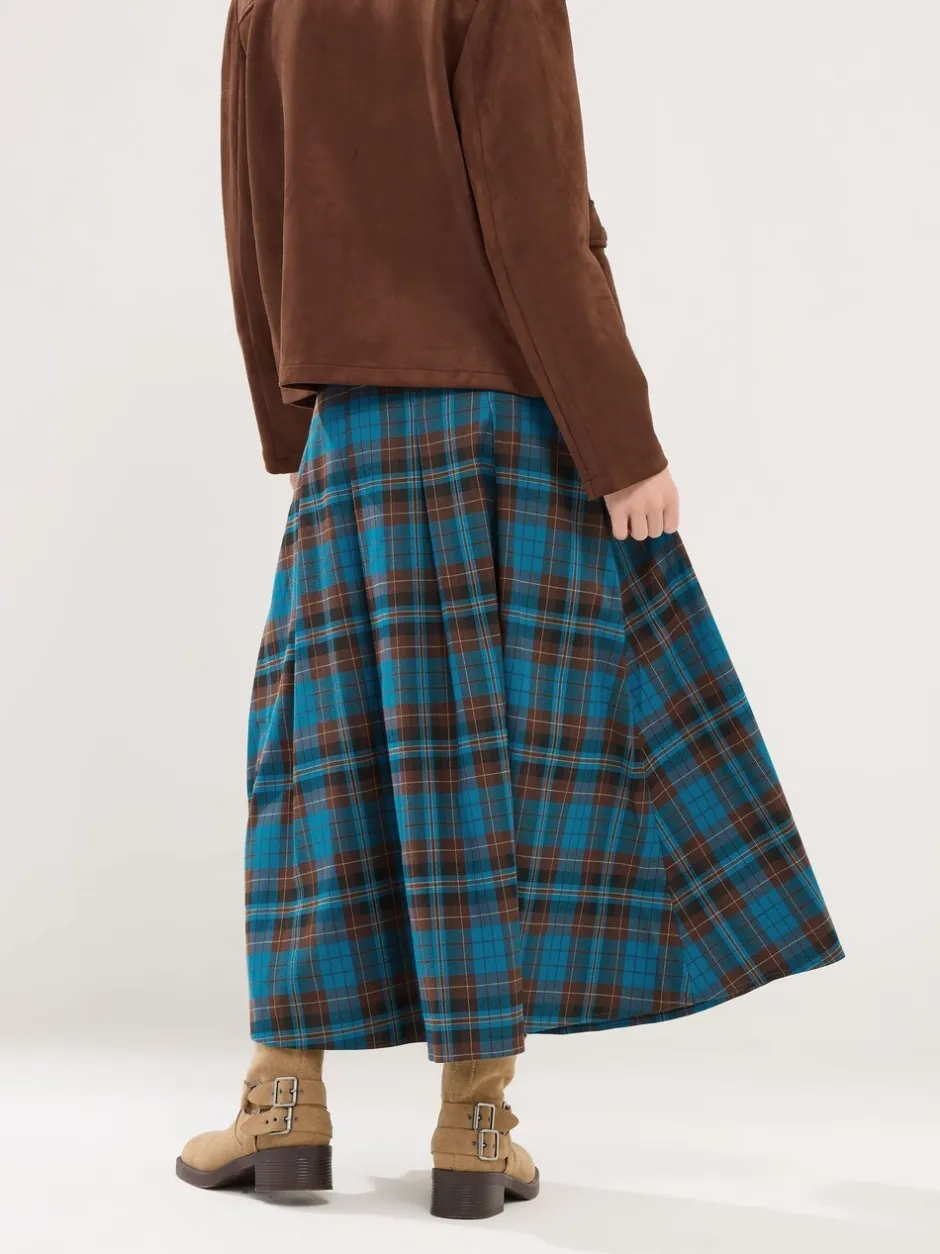 Rokken*PixieGirl Petite geruite Midi rok met gesp