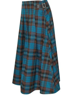 Rokken*PixieGirl Petite geruite Midi rok met gesp