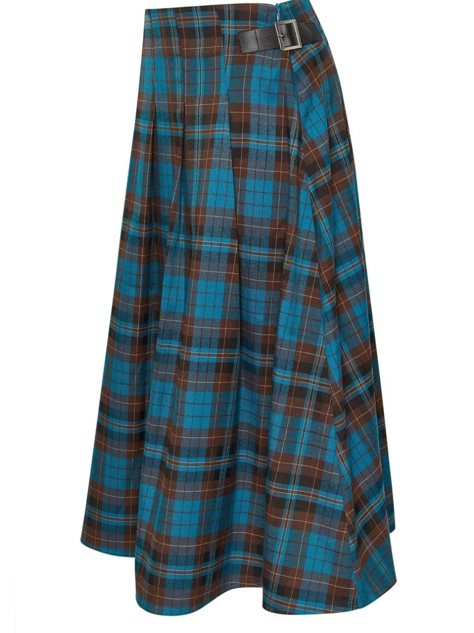 Rokken*PixieGirl Petite geruite Midi rok met gesp
