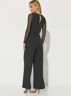 Jumpsuits En Playsuits|PixieGirl Petite Mesh Long Sleeve Side Leg Jumpsuit