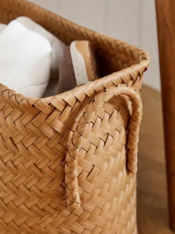 Thuiskantoor*Next Plastic gevlochten opslagmand Natuurlijk