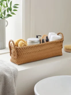 Thuiskantoor*Next Plastic gevlochten opslagmand Natuurlijk