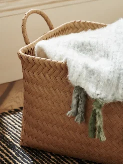Thuiskantoor*Next Plastic gevlochten opslagmand Natuurlijk