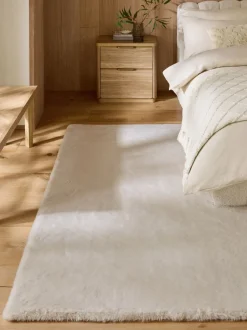 Vloerkleden En Lopers|Vloerkleden En Lopers*Next Pluche vloerkleed van imitatiebont Ivoor