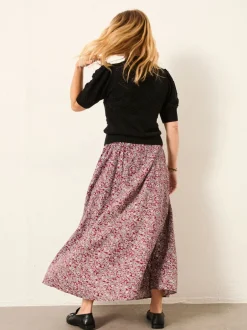 Rokken|Fat Face - FatFace midirok Plum Purple 2 Tone Floral